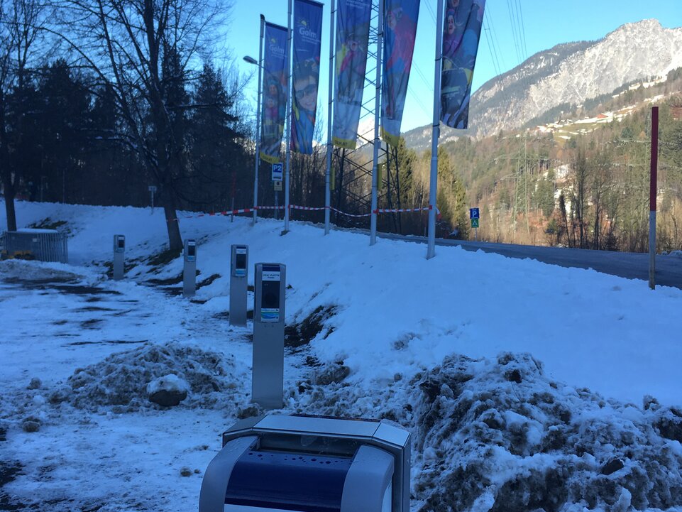 E-Ladesäulen in Vandans bei der Talstation des Bewegungsberg Golm | © Golm Silvretta Lünersee Tourismus GmbH Bregenz